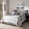 Baxton Studio Hampton Modern Light Grey Upholstered Queen Size Bed 136-7452 - alternate 3